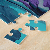 Veelkleurig marmer legpuzzel (Zijkant)