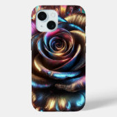 Veelkleurig Metallic Roos met Levendige Bloemen Case-Mate iPhone Case (Achterkant)