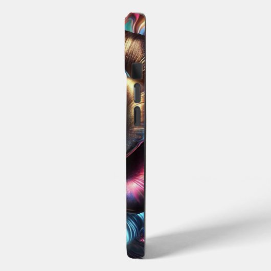 Veelkleurig Metallic Roos met Levendige Bloemen Case-Mate iPhone Case (Achterkant / Links)