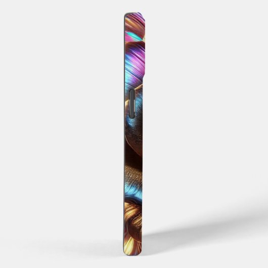 Veelkleurig Metallic Roos met Levendige Bloemen Case-Mate iPhone Case (Achterkant / Rechts)