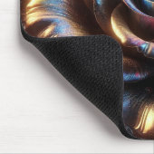 Veelkleurig Metallic Roos met Levendige Bloemen Muismat (Hoek)