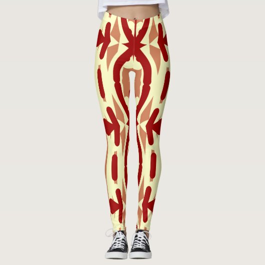 Veelkleurig naadloos patroon "Ratti_Creative_Arts" Leggings (Voorkant)