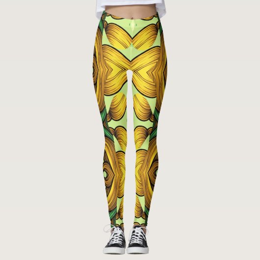 Veelkleurig naadloos patroon "Ratti_Creative_Arts" Leggings (Voorkant)