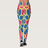 Veelkleurig naadloos patroon "Ratti_Creative_Arts" Leggings (Achterkant)