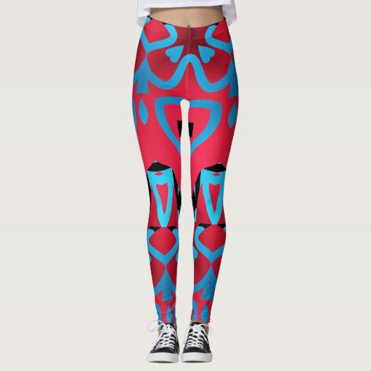 Veelkleurig naadloos patroon "Ratti_Creative_Arts" Leggings (Voorkant)