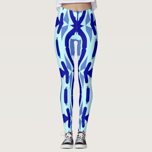 Veelkleurig naadloos patroon "Ratti_Creative_Arts" Leggings (Voorkant)