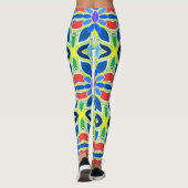Veelkleurig naadloos patroon "Ratti_Creative_Arts" Leggings (Achterkant)