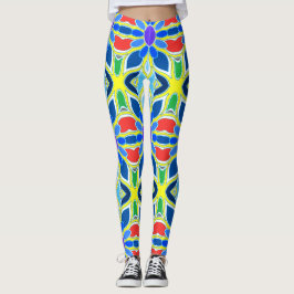 Veelkleurig naadloos patroon "Ratti_Creative_Arts" Leggings