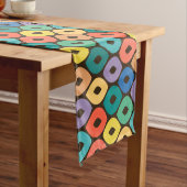 veelkleurig ogee-patroon korte tafelloper (Voorbeeld)
