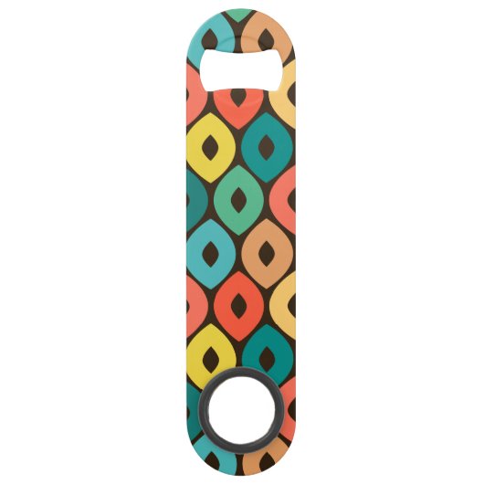 veelkleurig ogee-patroon speed flessenopener (Voorkant)