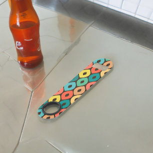 veelkleurig ogee-patroon speed flessenopener
