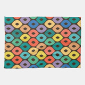 veelkleurig ogee-patroon theedoek (Horizontaal)