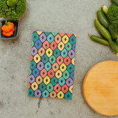 veelkleurig ogee-patroon theedoek