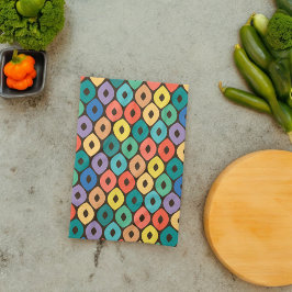 veelkleurig ogee-patroon theedoek
