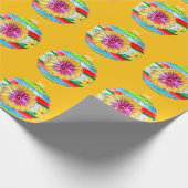 Veelkleurig Ornament Gold Wrapping Paper Cadeaupapier (Hoek)