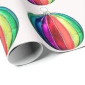 Veelkleurig Ornament wit inpakpapier (Rol Hoek)