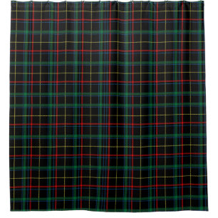veelkleurig plaid patroonontwerp douchegordijn