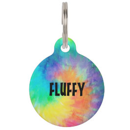 veelkleurig stropdaskleurend effect huisdierpenning