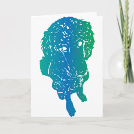 Veelkleurig van de Poedel van de Liefde van de Bedankkaart