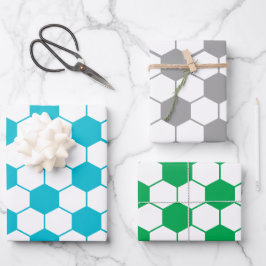 Veelkleurig Voetbal Patrooninpakpapier Inpakpapier Vel