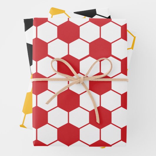 Veelkleurig Voetbal Patrooninpakpapier Inpakpapier Vel (In situ)
