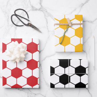 Veelkleurig Voetbal Patrooninpakpapier Inpakpapier Vel