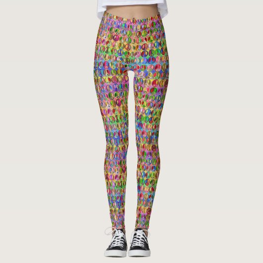 Veelkleurig Vredesteken - Leggings (Voorkant)