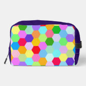 Veelkleurig zeshoekig patroon toilettasje (Achterkant)