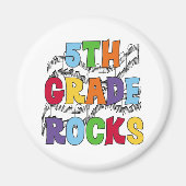 Veelkleurige 5e klas rotsen magneet (Voorkant)