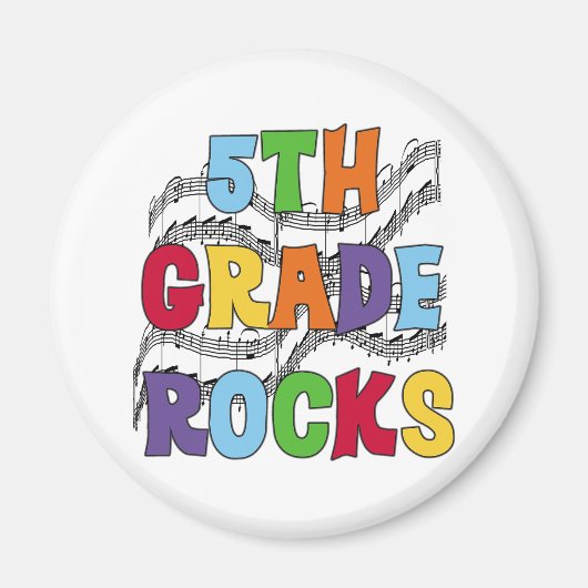 Veelkleurige 5e klas rotsen magneet (Voorkant)