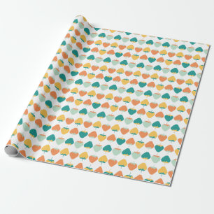Veelkleurige aardbeien: vruchtpatroon. cadeaupapier