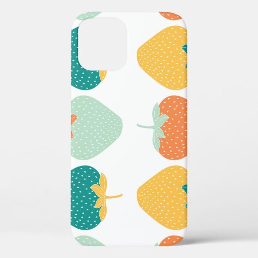 Veelkleurige aardbeien: vruchtpatroon. Case-Mate iPhone case (Achterkant)