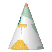 Veelkleurige aardbeien:  vruchtpatroon. feesthoedjes (Links)