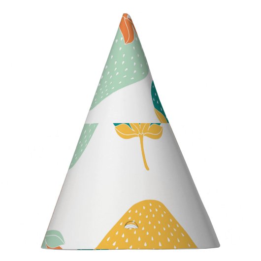 Veelkleurige aardbeien:  vruchtpatroon. feesthoedjes (Rechts)