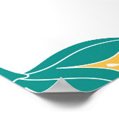 Veelkleurige aardbeien:  vruchtpatroon. poster (Hoek)