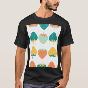 Veelkleurige aardbeien:  vruchtpatroon. t-shirt