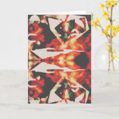 Veelkleurige Abstract Bloem in Rood Geel Zwart C Kaart (Gele Bloem)