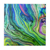 veelkleurige abstracte schilderij tegels tegeltje (Voorkant)