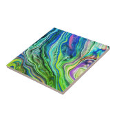 veelkleurige abstracte schilderij tegels tegeltje (Zijkant)