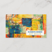 Veelkleurige Abstracte verf, kunsthandelaar Visitekaartje (Voorkant)