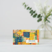 Veelkleurige Abstracte verf, kunstleraar Visitekaartje (Staand voorkant)