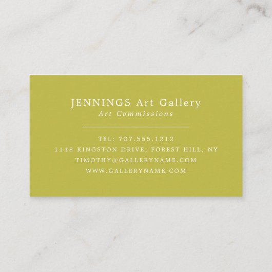 Veelkleurige Abstracte verf, professionele artiest Visitekaartje (Achterkant)