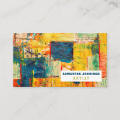 Veelkleurige Abstracte verf, professionele artiest Visitekaartje (Voorkant)