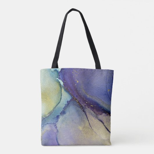 Veelkleurige Abstracte Vloeibare Kunst & Goud, Mon Tote Bag (Achterkant)