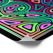 veelkleurige abstracte vormen poster (Hoek)