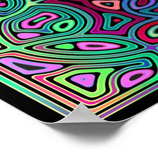 veelkleurige abstracte vormen poster (Hoek)