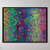 veelkleurige abstracte vormen poster (Voorkant)