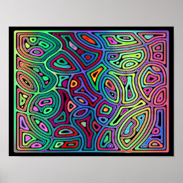 veelkleurige abstracte vormen poster