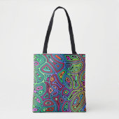 veelkleurige abstracte vormen tote bag (Voorkant)