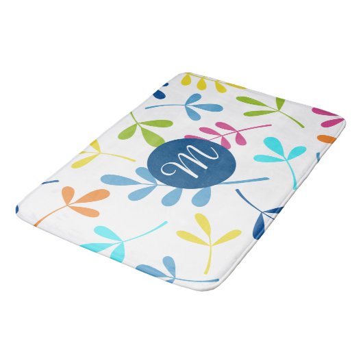 Veelkleurige Assorted Leaves Design (gepersonalise Badmat (Gekanteld)